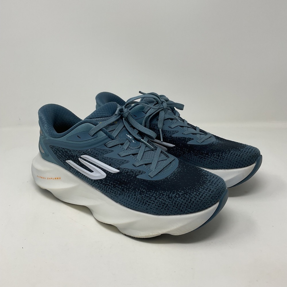 Skechers Slip Ins Hyper Burst Ice Mens 8.5 Running Shoes Blue Arch Fit